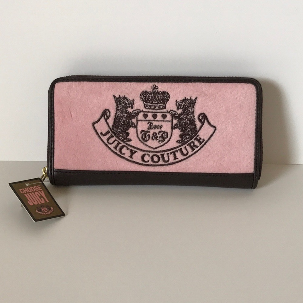 NWT Pink Velour Juicy Couture Wallet